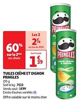 Promoties Tuiles crème et oignon pringles - Pringles - Geldig van 04/06/2024 tot 16/06/2024 bij Auchan