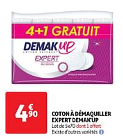 Promoties Coton à démaquiller expert demak`up - Demak'Up - Geldig van 04/06/2024 tot 16/06/2024 bij Auchan