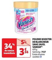 Promoties Poudre booster de blancheur sans javel vanish - Vanish - Geldig van 04/06/2024 tot 16/06/2024 bij Auchan