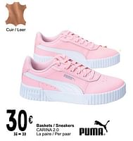 Promotions Baskets - sneakers carina 2.0 - Puma - Valide de 04/06/2024 à 17/06/2024 chez Cora