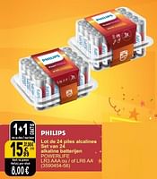 Promotions Lot de 24 piles alcalines set van 24 alkaline batterijen powerlife - Philips - Valide de 04/06/2024 à 17/06/2024 chez Cora