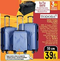 Promotions Valise trolley trolley koffer turku - Todoba - Valide de 04/06/2024 à 17/06/2024 chez Cora