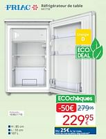 Promotions Friac réfrigérateur de table kk1710 - Friac - Valide de 01/06/2024 à 30/06/2024 chez Eldi