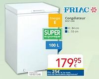 Promotions Friac congélateur bdv1240 - Friac - Valide de 01/06/2024 à 30/06/2024 chez Eldi