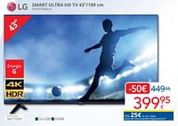 Promotions Lg smart ultra hd tv 43``-109 cm 43ur73006la - LG - Valide de 01/06/2024 à 30/06/2024 chez Eldi