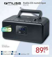 Promotions Muse radio-cd numérique m32 db - Muse - Valide de 01/06/2024 à 30/06/2024 chez Eldi