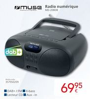 Promotions Muse radio numérique md-208db - Muse - Valide de 01/06/2024 à 30/06/2024 chez Eldi