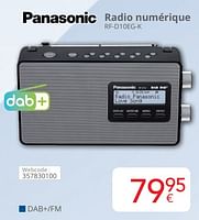 Promotions Panasonic radio numérique rf-d10eg-k - Panasonic - Valide de 01/06/2024 à 30/06/2024 chez Eldi