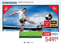 Promotions Samsung smart ultra hd tv 55``-138 cm ue55au7090uxxn - Samsung - Valide de 01/06/2024 à 30/06/2024 chez Eldi