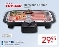 Promotions Tristar barbecue de table bq-2813 - Tristar - Valide de 01/06/2024 à 30/06/2024 chez Eldi