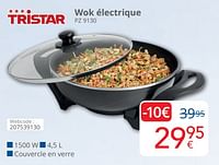 Promotions Tristar wok électrique pz 9130 - Tristar - Valide de 01/06/2024 à 30/06/2024 chez Eldi