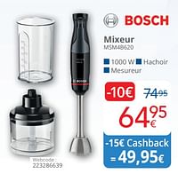 Promotions Bosch mixeur msm4b620 - Bosch - Valide de 01/06/2024 à 30/06/2024 chez Eldi