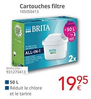 Promotions Brita cartouches filtre 105050413 - Brita - Valide de 01/06/2024 à 30/06/2024 chez Eldi