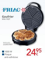 Promotions Friac gaufrier wm-7007 - Friac - Valide de 01/06/2024 à 30/06/2024 chez Eldi
