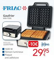Promotions Friac gaufrier wm-7008 - Friac - Valide de 01/06/2024 à 30/06/2024 chez Eldi