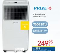 Promotions Friac climatiseur mobile ac0700 - Friac - Valide de 01/06/2024 à 30/06/2024 chez Eldi