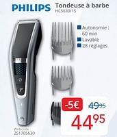Promotions Philips tondeuse à barbe hc5630-15 - Philips - Valide de 01/06/2024 à 30/06/2024 chez Eldi