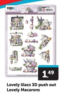 Lovely lilacs 3d push out lovely macarons-Huismerk - Boekenvoordeel