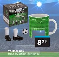 Promoties Voetbal mok - Huismerk - Boekenvoordeel - Geldig van 08/06/2024 tot 16/06/2024 bij BoekenVoordeel