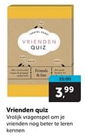 Promoties Vrienden quiz - Huismerk - Boekenvoordeel - Geldig van 08/06/2024 tot 16/06/2024 bij BoekenVoordeel