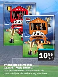Vriendenboek voetbal oranje - rode duivels-Huismerk - Boekenvoordeel
