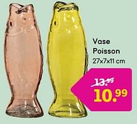 Promotions Vase poisson - Produit maison - Leen Bakker - Valide de 03/06/2024 à 09/06/2024 chez Leen Bakker