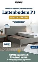 Promoties Lattenbodem p1 - Ergosleep - Geldig van 14/06/2024 tot 29/06/2024 bij Sleeplife