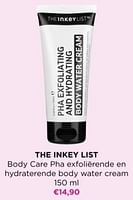 Promoties The inkey list body care pha exfolierende en hydraterende body water cream - The inkey list  - Geldig van 10/06/2024 tot 16/06/2024 bij ICI PARIS XL