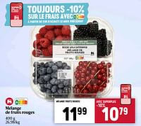 Promotions Mélange de fruits rouges - Produit Maison - Delhaize - Valide de 06/06/2024 à 12/06/2024 chez Delhaize