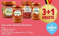 Promotions Sauce arrabbiata - Sacla - Valide de 06/06/2024 à 12/06/2024 chez Delhaize