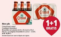 Promotions Bière pils original, bouteilles - Cristal - Valide de 06/06/2024 à 12/06/2024 chez Delhaize