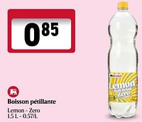 Promotions Boisson pétillante lemon - zero - Produit Maison - Delhaize - Valide de 06/06/2024 à 12/06/2024 chez Delhaize