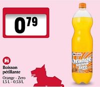 Promotions Boisson pétillante orange - zero - Produit Maison - Delhaize - Valide de 06/06/2024 à 12/06/2024 chez Delhaize