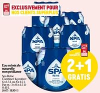 Promotions Eau minérale naturelle non pétillante spa reine - Spa - Valide de 06/06/2024 à 12/06/2024 chez Delhaize