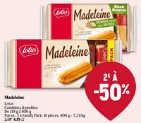 Promotions Madeleine lotus family pack - Lotus Bakeries - Valide de 06/06/2024 à 12/06/2024 chez Delhaize