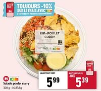 Promotions Salade poulet curry - Produit Maison - Delhaize - Valide de 06/06/2024 à 12/06/2024 chez Delhaize