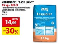 Promoties Voegmiddel easy joint - Knauf - Geldig van 05/06/2024 tot 16/06/2024 bij Hubo
