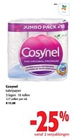 Promoties Cosynel toiletpapier - Cosynel - Geldig van 05/06/2024 tot 18/06/2024 bij Colruyt