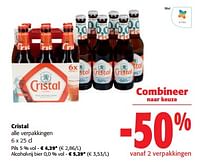 Promoties Cristal alle verpakkingen - Cristal - Geldig van 05/06/2024 tot 18/06/2024 bij Colruyt