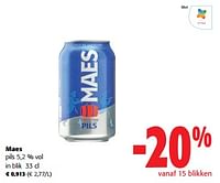 Promoties Maes pils - Maes - Geldig van 05/06/2024 tot 18/06/2024 bij Colruyt