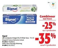 Promoties Signal alle tandpasta integral 8 of white now - Signal - Geldig van 05/06/2024 tot 18/06/2024 bij Colruyt