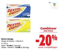 Promoties Dextro energy classic of zitrone + vitamin c - Dextro Energy - Geldig van 05/06/2024 tot 18/06/2024 bij Colruyt