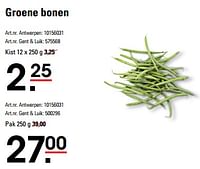 Promoties Groene bonen - Huismerk - Sligro - Geldig van 11/06/2024 tot 15/06/2024 bij Sligro