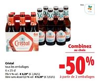 Promotions Cristal tous les emballages - Cristal - Valide de 05/06/2024 à 18/06/2024 chez Colruyt