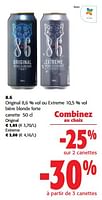 Promotions 8.6 original ou extreme bière blonde forte - Brouwerij Haacht - Valide de 05/06/2024 à 18/06/2024 chez Colruyt