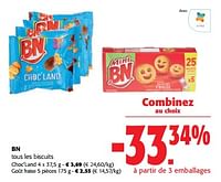 Promotions Bn tous les biscuits - BN - Valide de 05/06/2024 à 18/06/2024 chez Colruyt