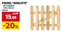 Promotions Portail nicolette - Cartri - Valide de 05/06/2024 à 16/06/2024 chez Hubo