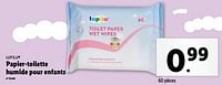 Promotions Papier-toilette humide pour enfants - Lupilu - Valide de 12/06/2024 à 18/06/2024 chez Lidl
