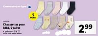 Promotions Chaussettes pour bébé - Lupilu - Valide de 12/06/2024 à 18/06/2024 chez Lidl