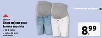 Promotions Short en jean pour femme enceinte - Esmara - Valide de 12/06/2024 à 18/06/2024 chez Lidl
